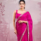 Rajwada Pink Chiffon Embroidered Saree For Women