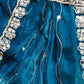 Rajwada Teal Blue Chiffon Embroidered Saree For Women
