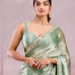 Rajwada Light Green Chiffon Embroidered Saree For Women