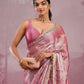 Rajwada Light Pink Chiffon Embroidered Saree For Women