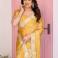 Rajwada Yellow Chiffon Embroidered Saree For Women