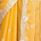 Rajwada Yellow Chiffon Embroidered Saree For Women