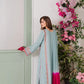 Rajwada Light Blue Silk Blend Embroidered Stitched Kurta Set For Women