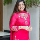 Rajwada Pink Silk Embroidered Stitched Kurta Set For Women