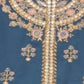Rajwada Blue Georgette Embroidered Semi Stitched Kurta Set For Women