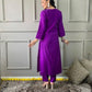 Rajwada Purple Cotton Embroidered Stitched Kurta Set For Women
