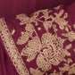Rajwada Wine Georgette Embroidered Stitched Kurta Set For Women