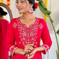 Rajwada Pink Silk Embroidered Stitched Kurta Set For Women