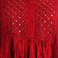 Rajwada Women Maroon Cotton Chikankari Mukaish Work Embroidered Stitched Kurta And Palazzo