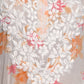 Rajwada Women White Floral Printed Cotton Voile Chikankari Embroidered Stitched Kurta With Palazzo
