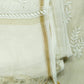 Rajwada Women Off White Cotton Voile Chikankari Mukaish Work Embroidered Stitched with dupatta