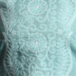 Rajwada Women Blue Cotton Chikankari Embroidered Stitched Kurta With Dupatta