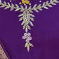 Rajwada Royal Purple Silk Blend Embroidered Kurta Set For Women