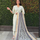 Rajwada Light Pastel Green Silk Blend Embroidered Kurta Set For Women