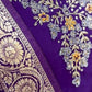 Rajwada Deep Purple Silk Blend Embroidered Kurta Set For Women