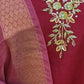 Rajwada Maroon Silk Blend Embroidered Kurta Set For Women