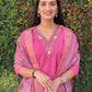 Rajwada Pink Cotton Blend Embroidered Kurta Set For Women