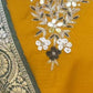 Rajwada Mustard Yellow Silk Blend Embroidered Kurta Set For Women