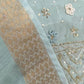 Rajwada Light Blue Cotton Blend Embroidered Kurta Set For Women