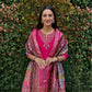 Rajwada Dark Pink Silk Blend Embroidered Kurta Set For Women