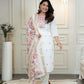 Rajwada White Silk Blend Embroidered Kurta Set For Women