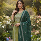 Rajwada Light Olive Green Silk Blend Embroidered Kurta Set For Women