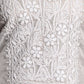 Rajwada Women Grey Organza Chikankari Beads Embroidered Unstitched Kurta Set