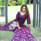 Rajwada Deep Purple Silk Blend Embroidered Kurta Set For Women