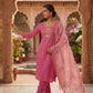 Rajwada Pink Silk Blend Embroidered Kurta Set For Women