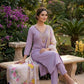 Rajwada Lavender Silk Blend Embroidered Kurta Set For Women