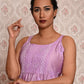 Rajwada Women Purple Cotton Chikankari Beads Embroidered Stitched Kurta With Dupatta