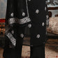 Rajwada Women Black Georgette Chikankari And Gotapatti Embroidered Unstitched Kurta Set