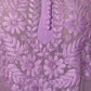 Rajwada Women Purple Georgette Chikankari Embroidered Stitched Kurta