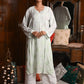 Rajwada Women Light Green Cotton Viscose Chikankari Embroidered Stitched Kurta