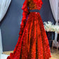 Rajwada Women Red Designer Sequence Semi Stitched Lehenga With Unstitched Blouse