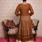 Rajwada Women Brown Voile Chikankari Embroidered Stitched Kurta