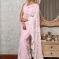Rajwada Women Georgette Chikankari Embroidered Saree With Unstitched Blouse