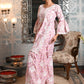 Rajwada Women Pink Cotton Printed Chikankari Embroidered Stitched Kurta With Sharara Pant