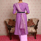 Rajwada Women Polyester Viscose Chikankari Beads Embroidered Stitched Kurta Set