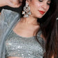 Rajwada - Grey Sequins Lehenga Choli Set