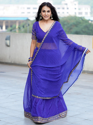 Rajwada Women Designer Purple Semi Stitched Lehenga With Qunstitched Blouse