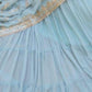 Rajwada Sky Blue Georgette Embroidered Gown For Women