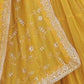 Rajwada Yellow Georgette Embroidered Gown For Women
