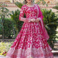 Rajwada Pink Viscose Embroidered Gown For Women