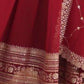 Rajwada Maroon Georgette Embroidered Gown For Women