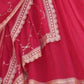 Rajwada Pink Georgette Embroidered Gown For Women