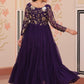 Rajwada Purple Georgette Embellished Gown For Women