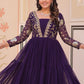 Rajwada Purple Georgette Embellished Gown For Women