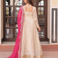 Rajwada Cream Georgette Embroidered Gown For Women