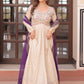 Rajwada Cream Georgette Embroidered Gown For Women